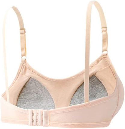 TweenFit Big Girls Adjustable Cotton Training Bra – Wireless Light Padded Bra for Ages 10-16