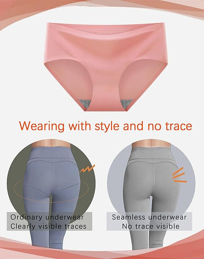 TweenFit Teen Girls Seamless Stretch No Show Panties Multi-Pack – Ice Silk Breathable Underwear Ages 7-16