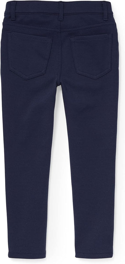 Girls Ponte Knit Pull-On Jeggings Multipack – Stretch Soft Denim-Look Leggings for Girls Ages 5-14