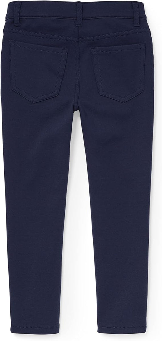 Girls Ponte Knit Pull-On Jeggings Multipack – Stretch Soft Denim-Look Leggings for Girls Ages 5-14