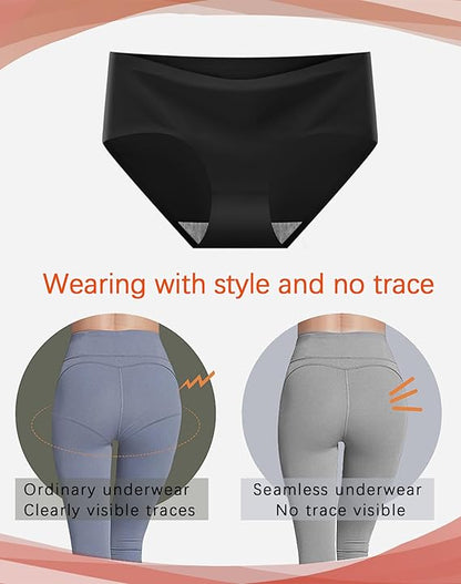 Teen Girls Seamless Stretch No Show Panties Multi-Pack | Ages 7-16 | Ice Silk Breathable Underwear