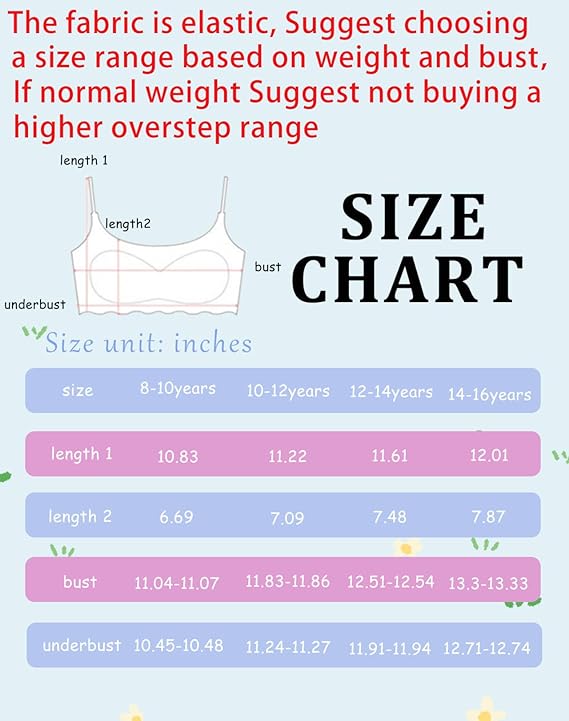 TweenFit Girls Seamless Training Bra – No Show Sport Light Padded with Adjustable Straps | Multi-Pack