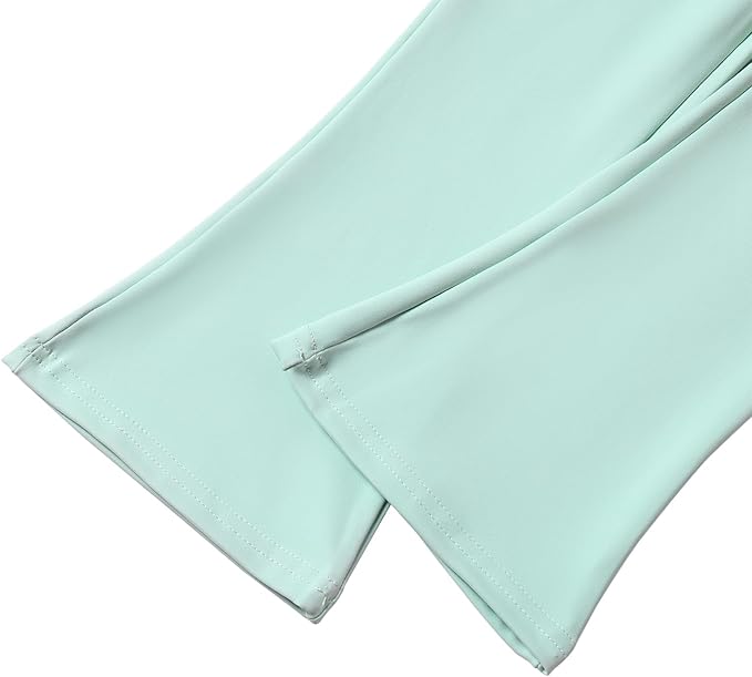 Girls Flare Leggings 6 Pack – High Waisted Bootcut Bell Bottom Yoga Pants for Girls Kids Sizes 5-14