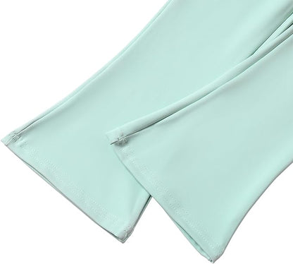 Girls Flare Leggings 6 Pack – High Waisted Bootcut Bell Bottom Yoga Pants for Girls Kids Sizes 5-14