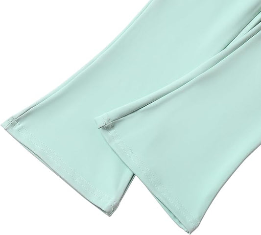 Girls Flare Leggings 6 Pack – High Waisted Bootcut Bell Bottom Yoga Pants for Girls Kids Sizes 5-14