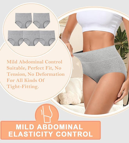 Cotton High Waisted Women's Underwear | Soft Full Coverage Briefs | Regular & Plus Size Ladies Panties