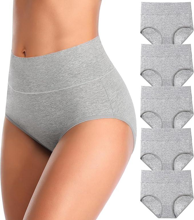 Cotton High Waisted Women's Underwear | Soft Full Coverage Briefs | Regular & Plus Size Ladies Panties