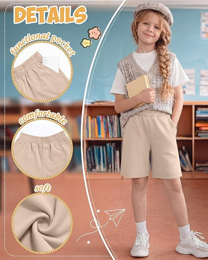 Girls Jogger Set 2 Piece – Matching Hoodie Top and Jogger Pants Tracksuit Outfit for Teen Girls Kids Sizes 5-14 Back to School 2026