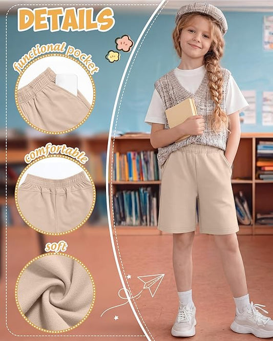 Girls Jogger Set 2 Piece – Matching Hoodie Top and Jogger Pants Tracksuit Outfit for Teen Girls Kids Sizes 5-14 Back to School 2026
