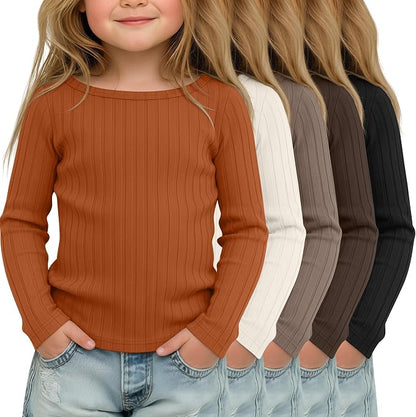 Girls Tank Tops 5 Pack – Sleeveless Ribbed Cotton Crew Neck Shirts for Teen Girls Kids Sizes 5-14 Back to School 2026